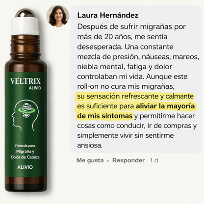 Veltrix™ Roll-On Alivio Refrescante Para Migraña