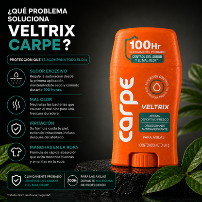 Veltrix™ Desodorante para Axilas Antiodor y Antisudor