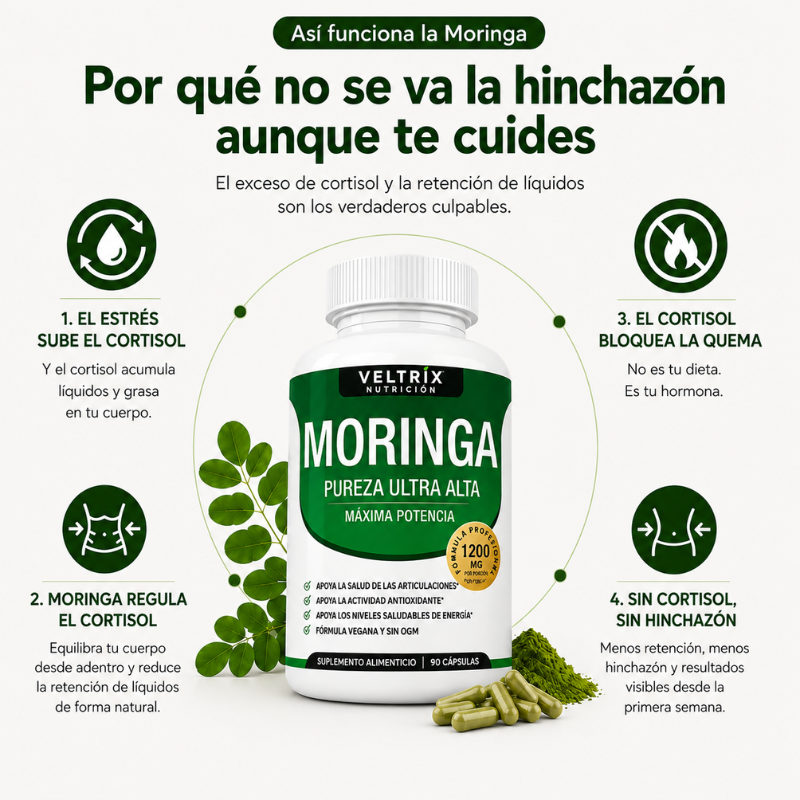 Veltrix™ Suplemento de Moringa para Deshinchazón