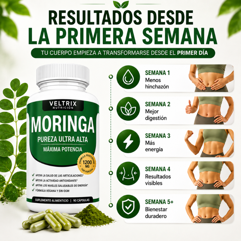 Veltrix™ Suplemento de Moringa para Deshinchazón